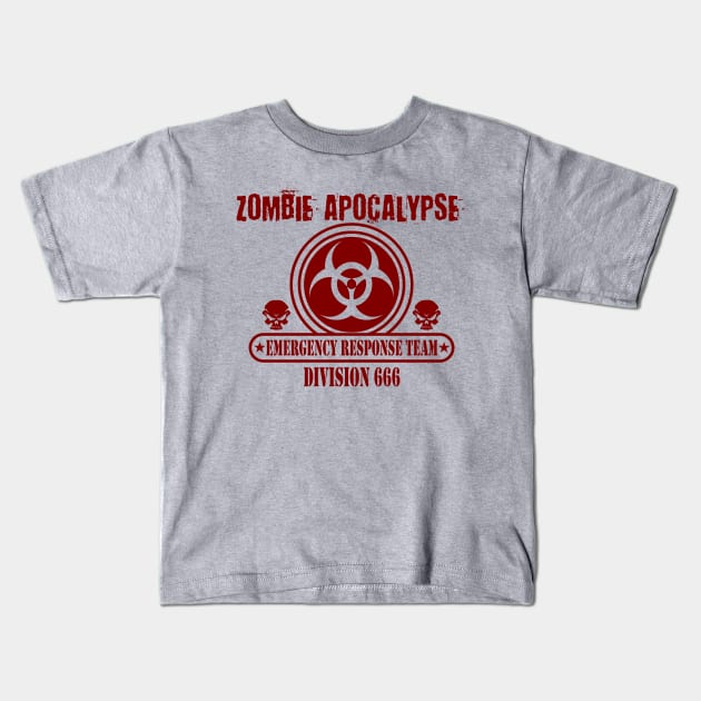 Zombie Apocalypse Response Team Kids T-Shirt by DavesTees